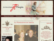 Tablet Screenshot of fondationchopin.org